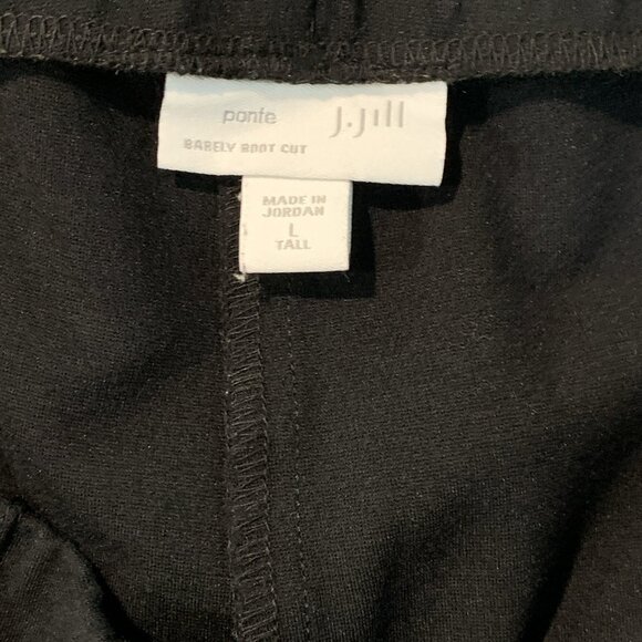 J.Jill Womens Ponte Dress Pants Boot Cut Pull On Black Size L - Picture 7 of 11